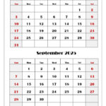 August And September 2025 Calendar Printable PDF Two Months Calendar