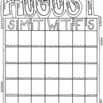 August Blank Printable Calendar Printable Budget Calendar