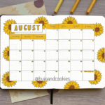 August Bullet Journal Calendar