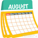 August Calendar Clip Art