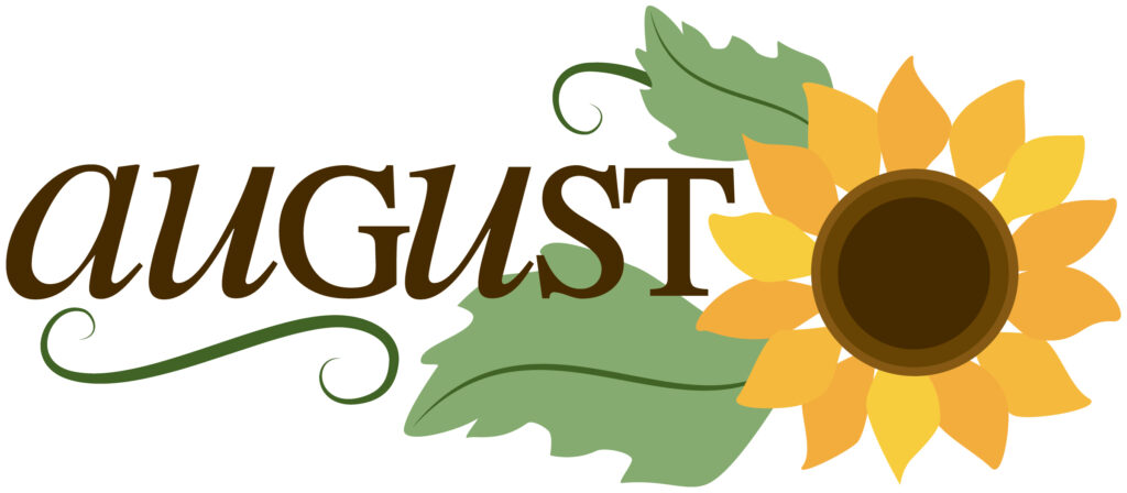 August Calendar Clip Art