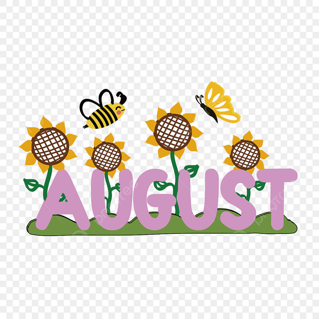 August Calendar Clip Art