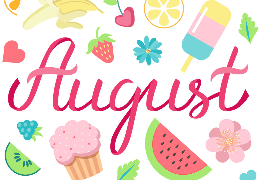 August Calendar Clip Art