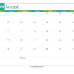 August Calendar Template 2025 Word Daisy Porter