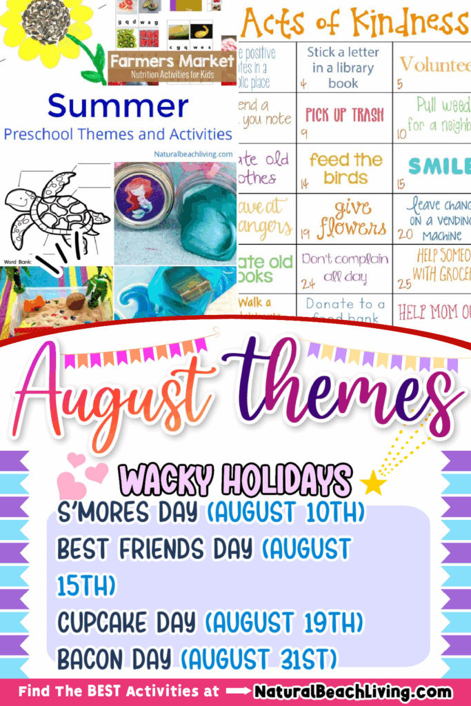 August Calendar Theme Ideas Deana Clementina