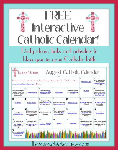 August Catholic Family Calendar
