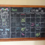 August Chalkboard Art Chalkboard Calendar Chalk Art