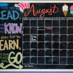 August Chalkboard Calendar 2024