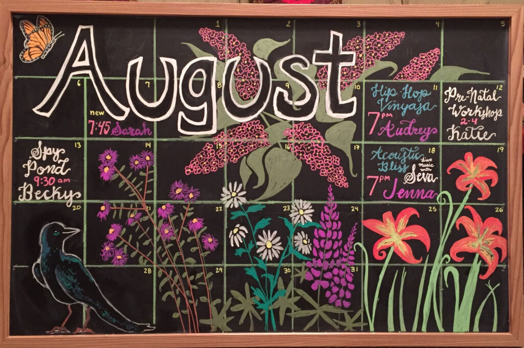 August Chalkboard Calendar Ideas Printable Word Searches