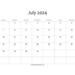 Blank July 2024 Calendar Printable Pdf Tani Zsazsa