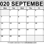 Blank September Calendar Printable Printable Templates