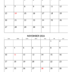 Calendar 2024 October November December Printable Sophi Joline