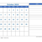 Calendar 2024 Printable Free October Template Orel Tracey