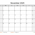 Calendar 2025 November Month Printable Free Download Isabella McCann