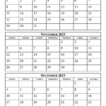 Calendar 2025 October November December M Betty Rivet