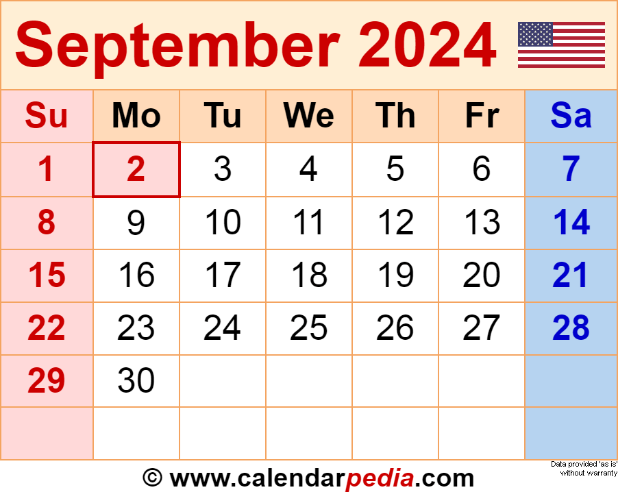 Calendar For 2024 September Danya Karylin