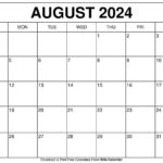 Calendar For The Month Of August 2024 Free Download Nara Tamera