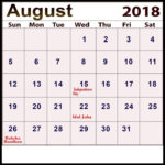 Calendar Holidays For August Holiday Calendar Free Calendar Template