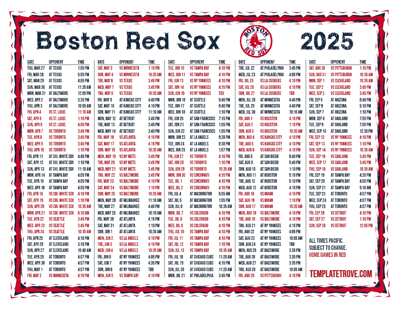 Calendario Red Sox 2025 Stephanie H Jauncey