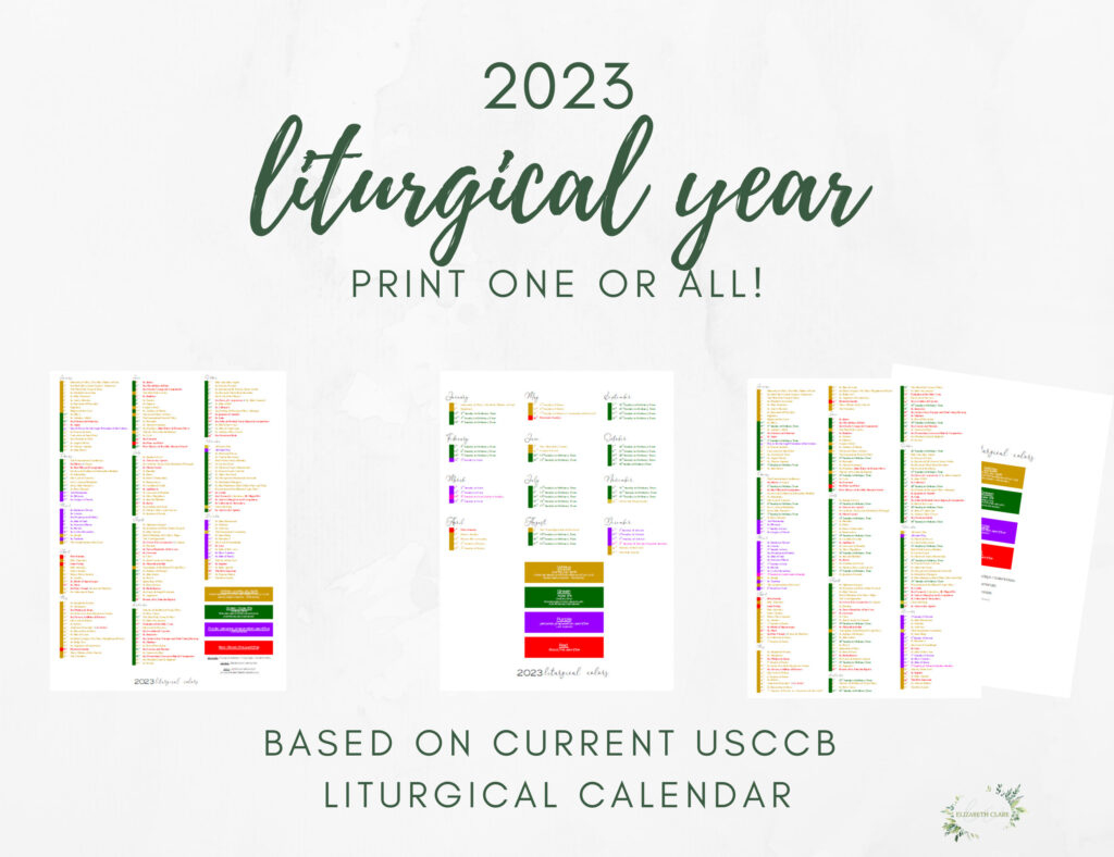 Catholic Liturgical Calendar 2024