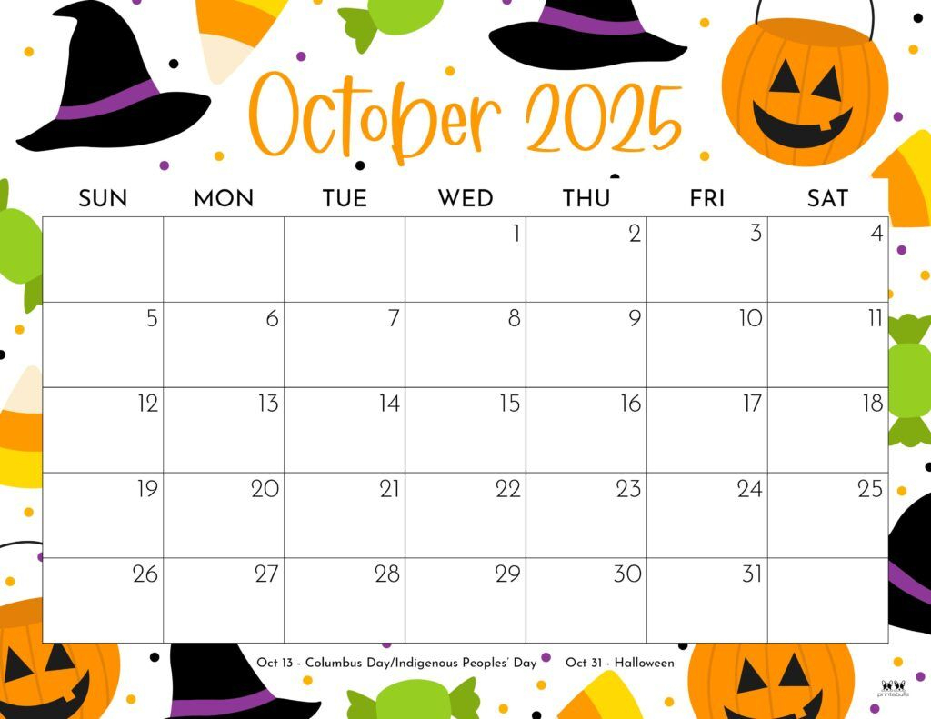 Choose From 107 October 2025 Calendars To Plan Out And Fully Enjoy 