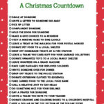 Christmas Random Acts Of Kindness Printable List Of Good Deeds