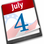 Clipart 4th July Calendar