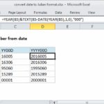 Convert Date To Julian Format Excel Formula Exceljet