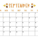 Cute Calendar 2022 Printable September