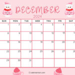 Cute December Printable Calendar 2024 Printable Calendar 2024