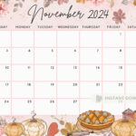 Cute Free Printable November 2024 Calendar Printable Calendar 2025