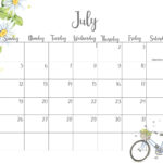 Cute July Calendar
