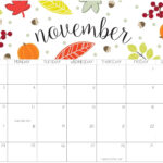 Cute November 2019 Calendar Design Template With Images Calendar