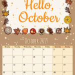 Cute October Calendar 2023