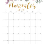 Cute Printable November Calendar Printable And Enjoyable Learning