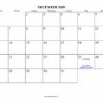 December 1959 Calendar