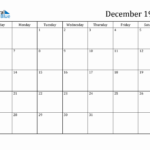 December 1959 Monthly Calendar PDF Word Excel