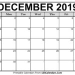 December 2019 Printable Calendar 123Calendars