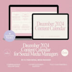 December 2024 Content Calendar For Social Media Manager Holiday Content