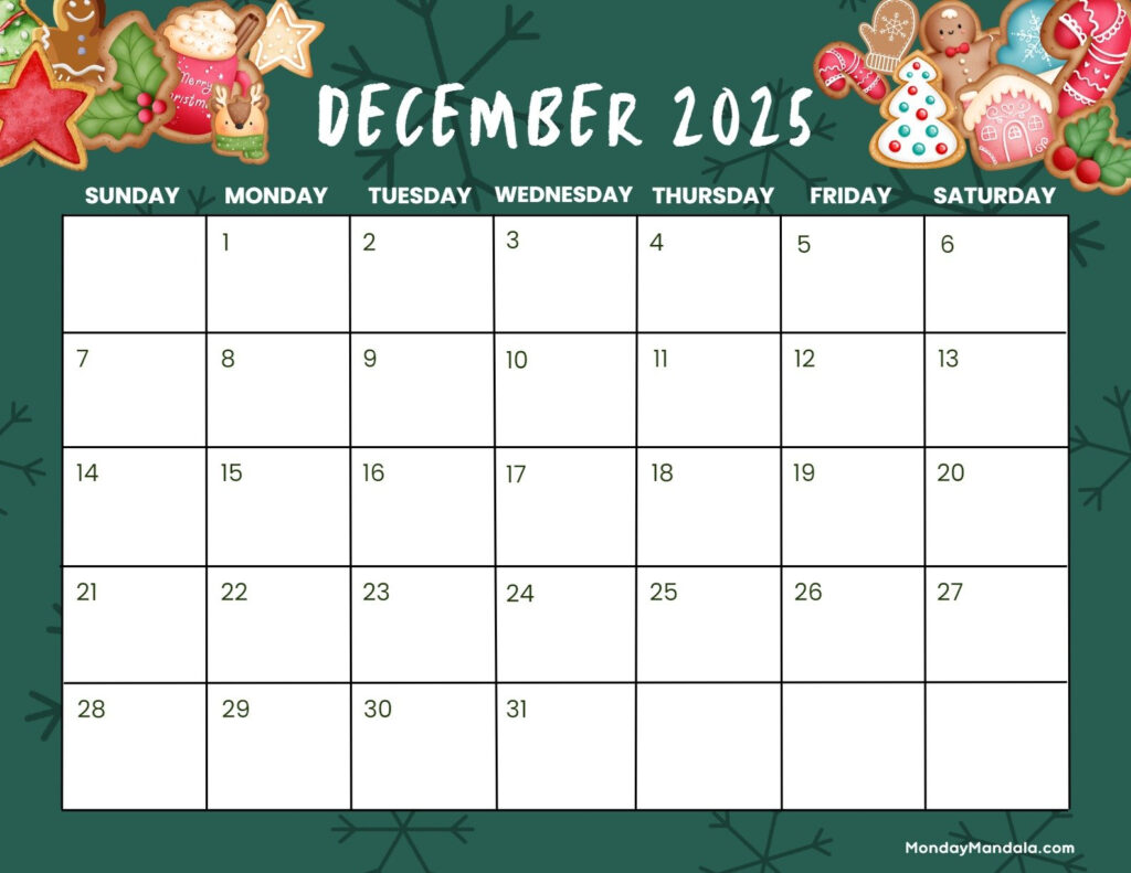 December 2025 Calendar Christmas Theme Printable Check My Ardyth Nolana