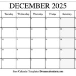 December 2025 Monthly Calendar Printable Pdf 2025 S Dominic Leonard