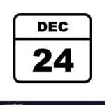 December 24th Date On A Single Day Calendar Vector Image