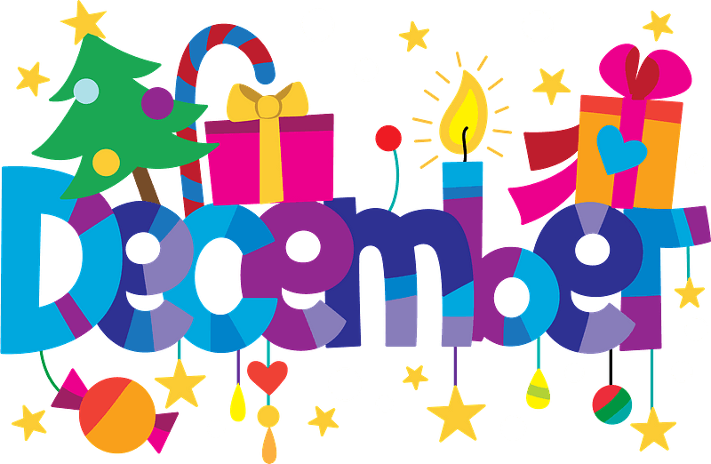 December Calendar Header Veda Allegra
