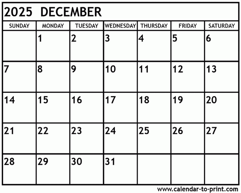 December Calendar Of Events 2025 Kate Selfe