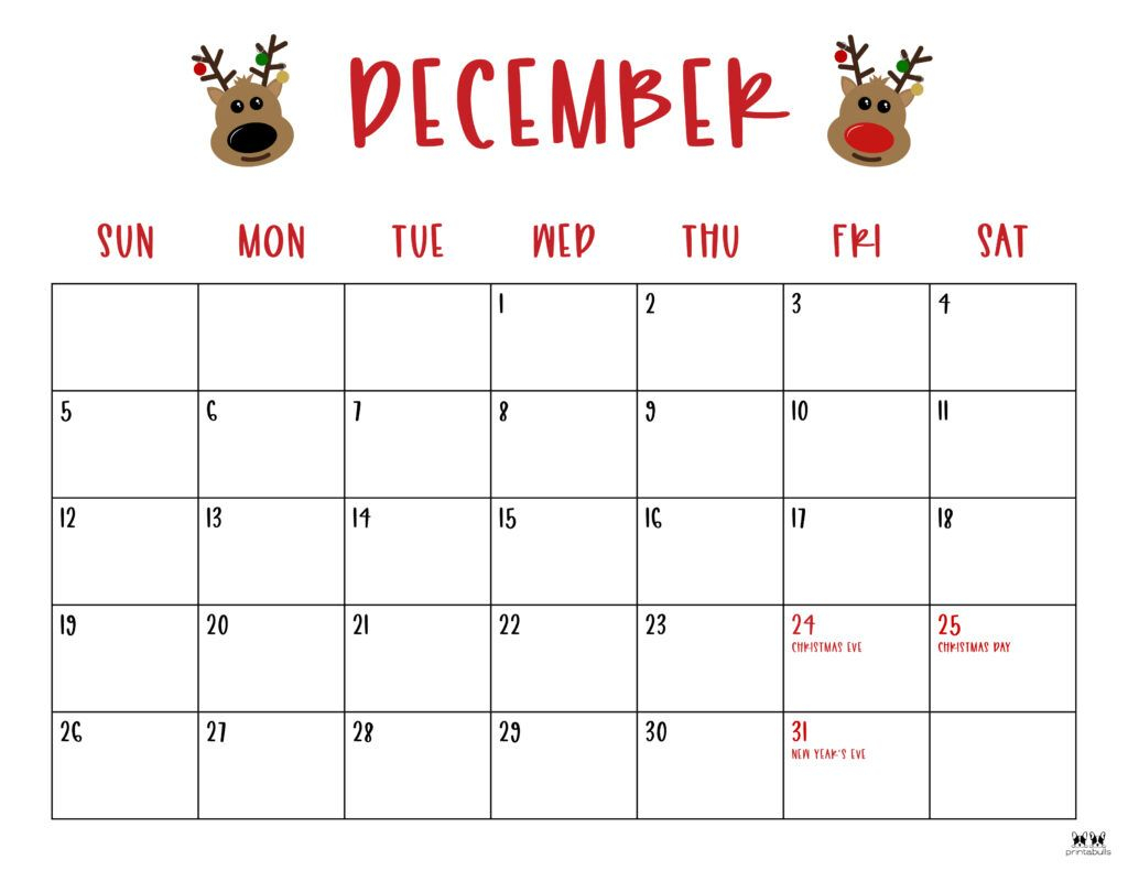 December Calendar Printable Printable Word Searches