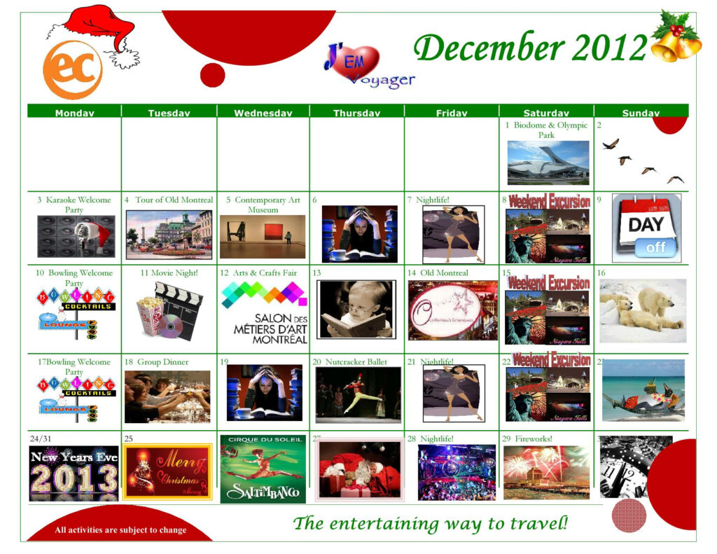 December Event Calendar Angie Bobette
