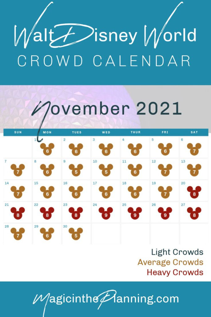 Disney Crowd Calendar 2021 Printable Word Searches