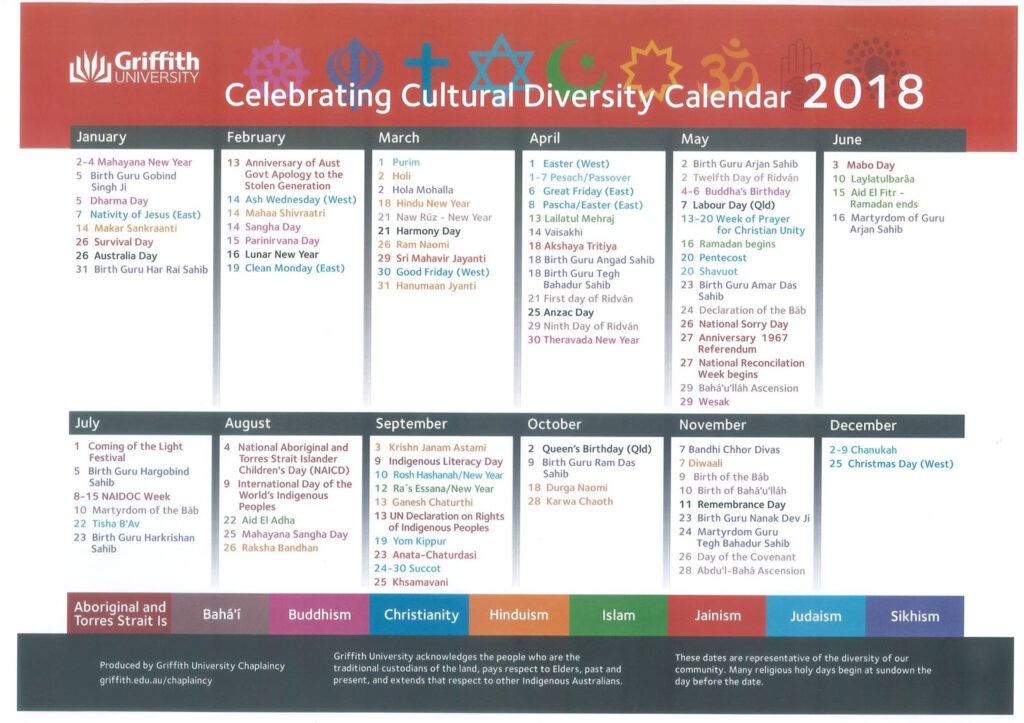 Diversity Calendar 2025 Canada Flynn R Hannah