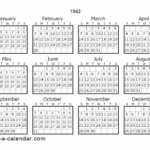 Download 1943 Printable Calendars