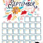 Download Colorful September Calendar Wallpaper Wallpapers